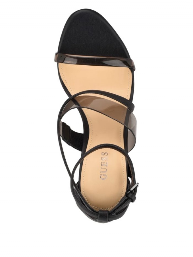Guess Felecia Transparent Kadın Topuklu Ayakkabılar Siyah | 61094JVWP
