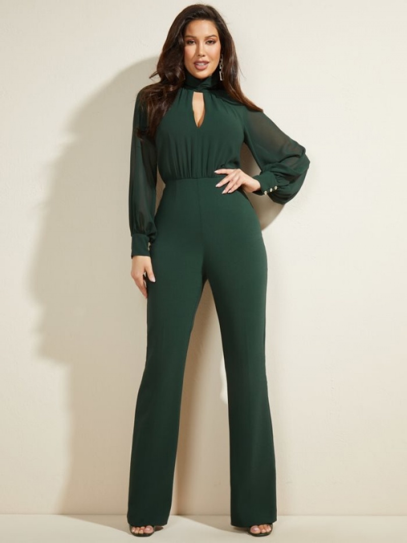 Guess Forget Me Not Jumpsuit Kadın Elbise Yeşil | 43205KDZE