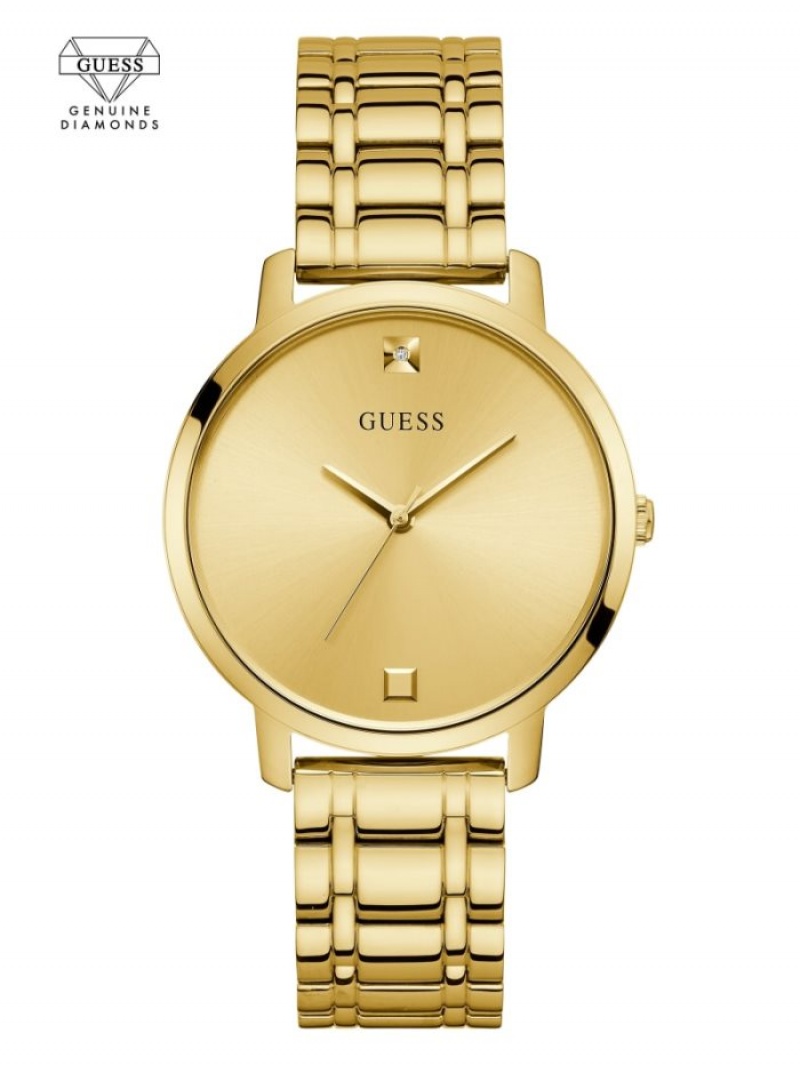 Guess Gold-Tone Diamond Analog Kadın Saat Altın | 64915AVDT