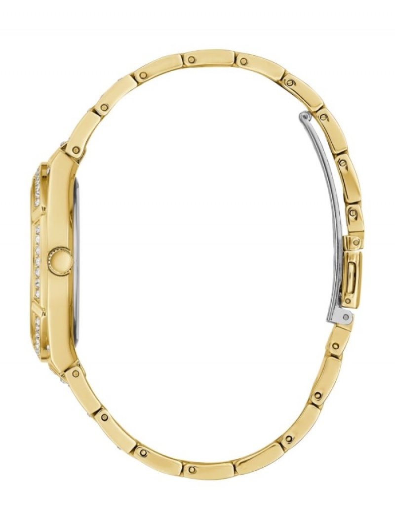 Guess Gold-Tone and Analog Kadın Saat Altın | 05472GEFK