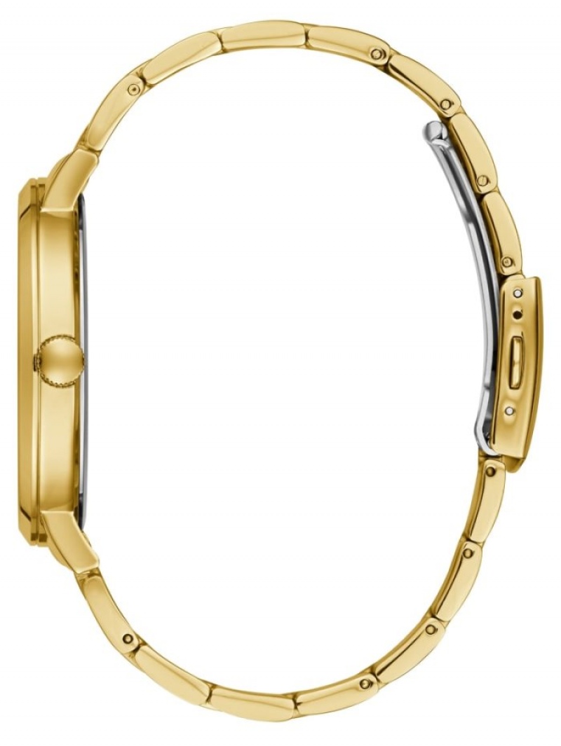 Guess Gold-Tone and Diamond Analog Kadın Saat Altın | 61835VULX