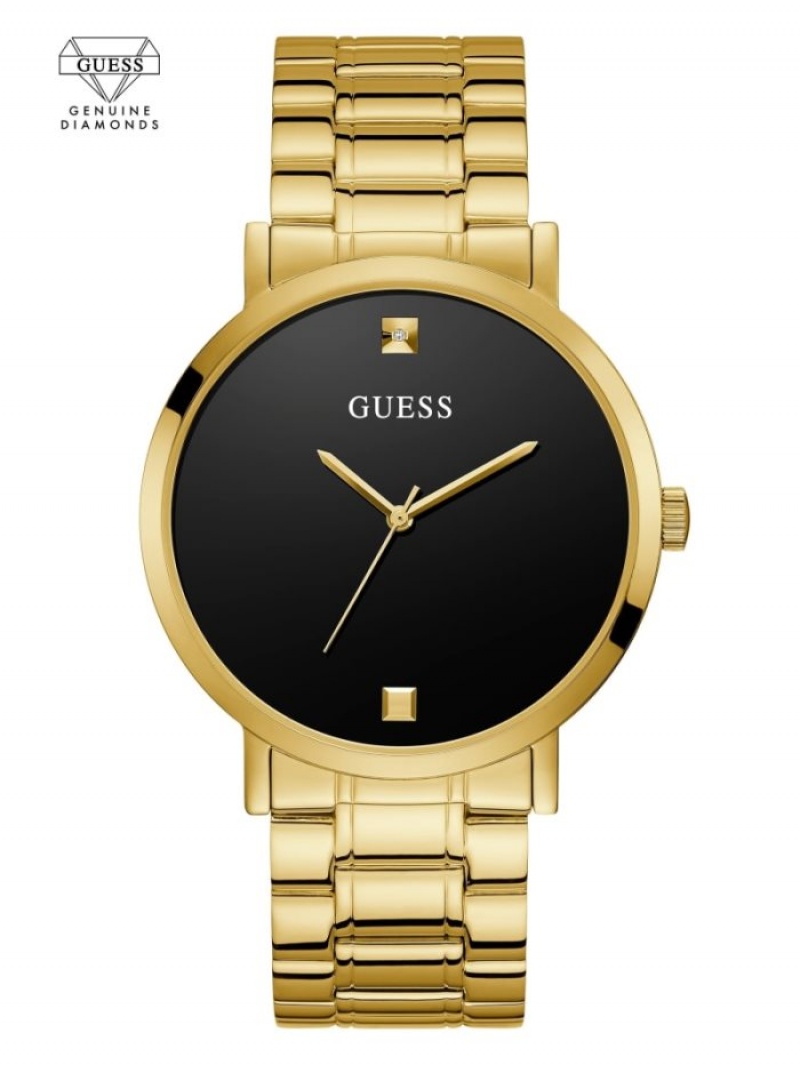 Guess Gold-Tone and Diamond Analog Kadın Saat Altın | 61835VULX
