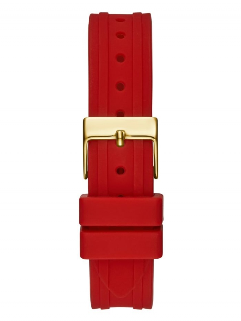 Guess Gold-Tone and Red Analog Kadın Saat Renkli | 45827HIMZ