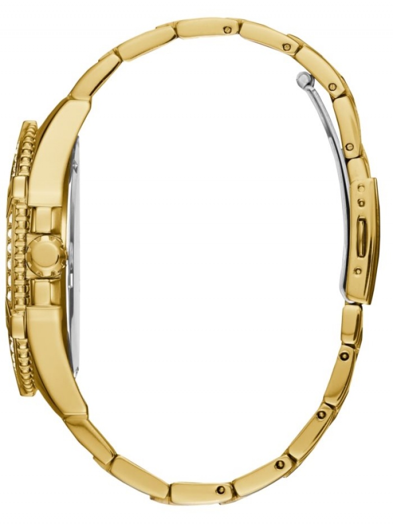 Guess Gold-Tone Çok Işlevli Erkek Saat Altın | 29856DHLV