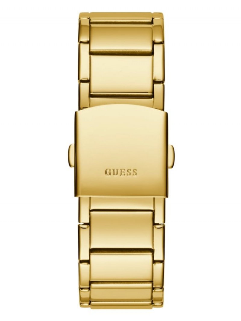 Guess Gold-Tone Çok Işlevli Erkek Saat Altın | 28397TAFH