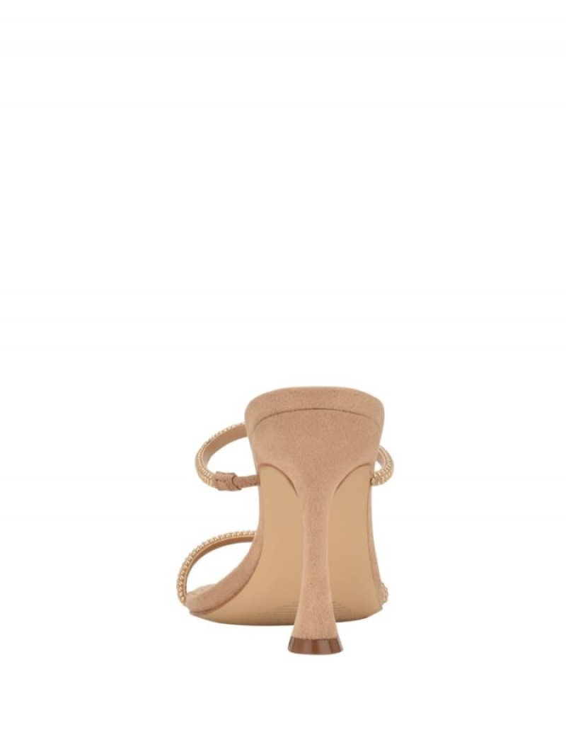 Guess Habbit Kitten Kadın Topuklu Ayakkabılar Açık Bej Rengi | 45762UKEP