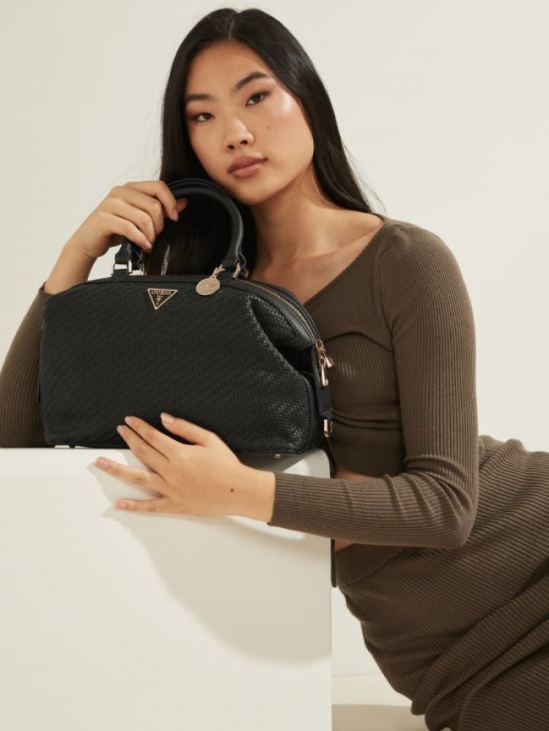 Guess Hassie Soho Kadın Satchel Çanta Siyah | 60927EROL