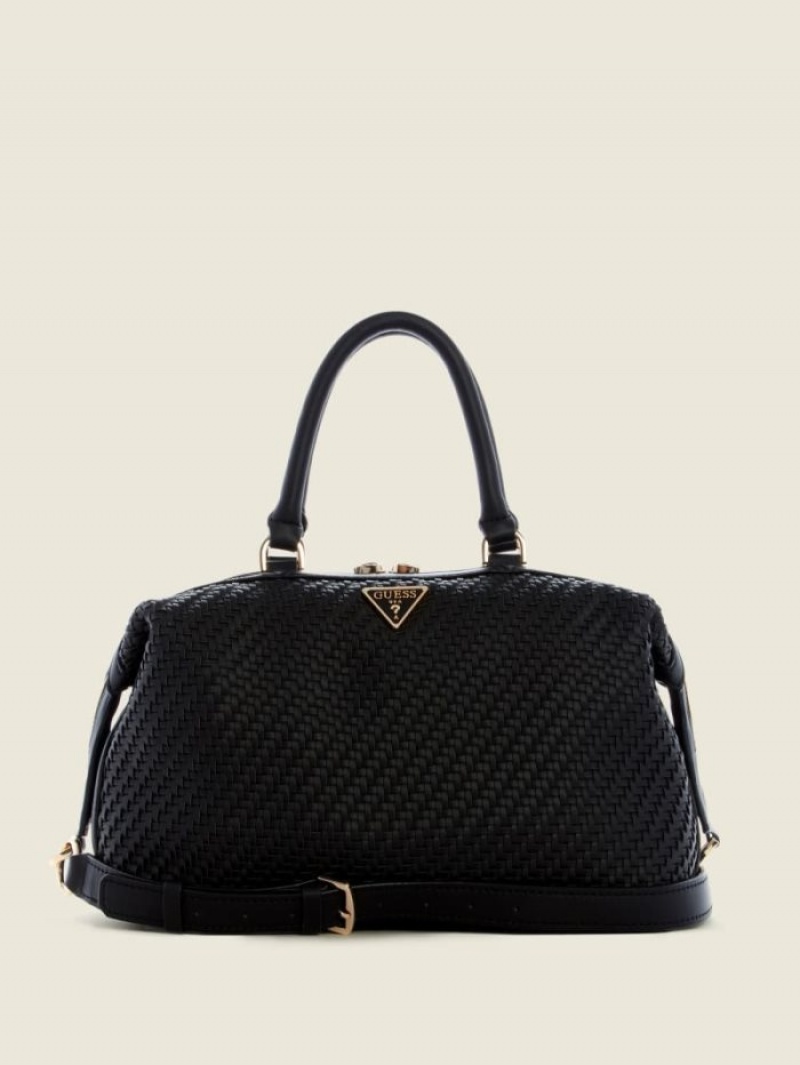 Guess Hassie Soho Kadın Satchel Çanta Siyah | 60927EROL