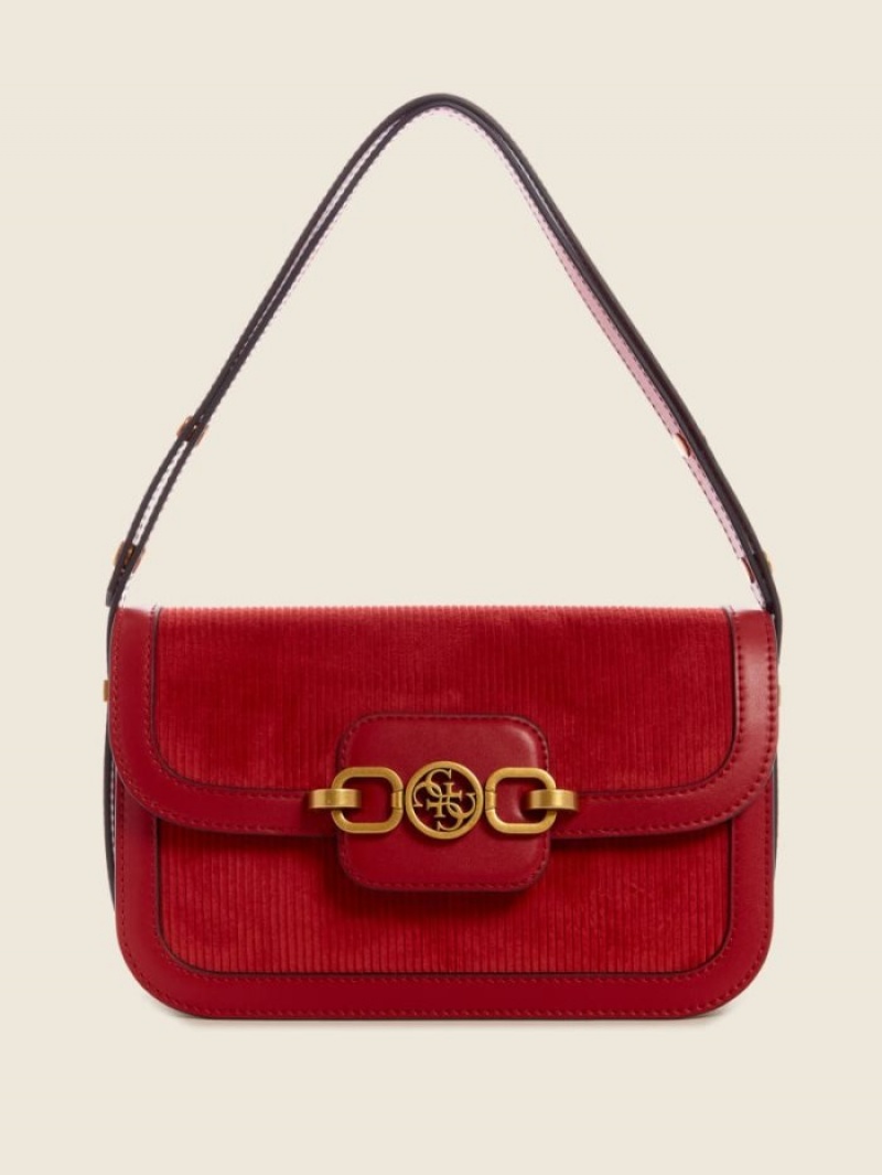 Guess Hensely Convertible Kadın Satchel Çanta Kırmızı | 75618NVMF