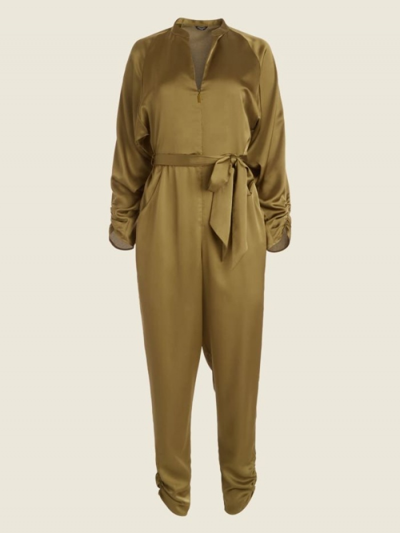 Guess Jagger Jumpsuit Kadın Elbise Zeytin Yeşili | 21563XCKI