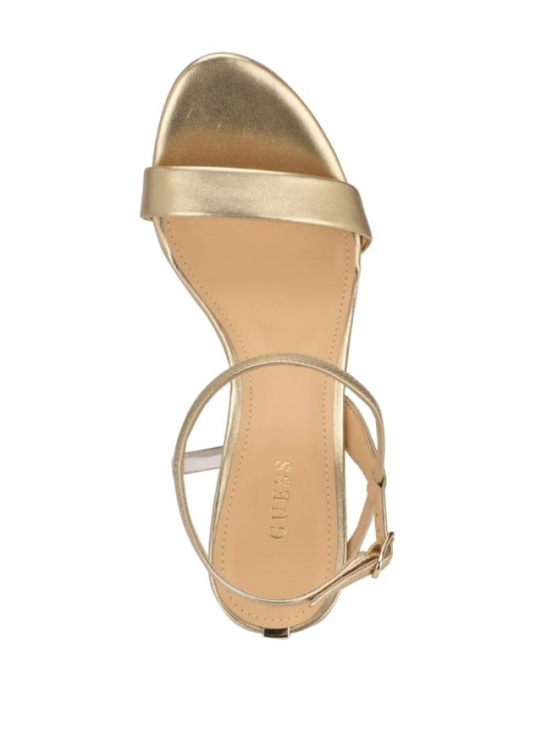 Guess Kabelle Kadın Topuklu Ayakkabılar Altın | 43960ZCTS