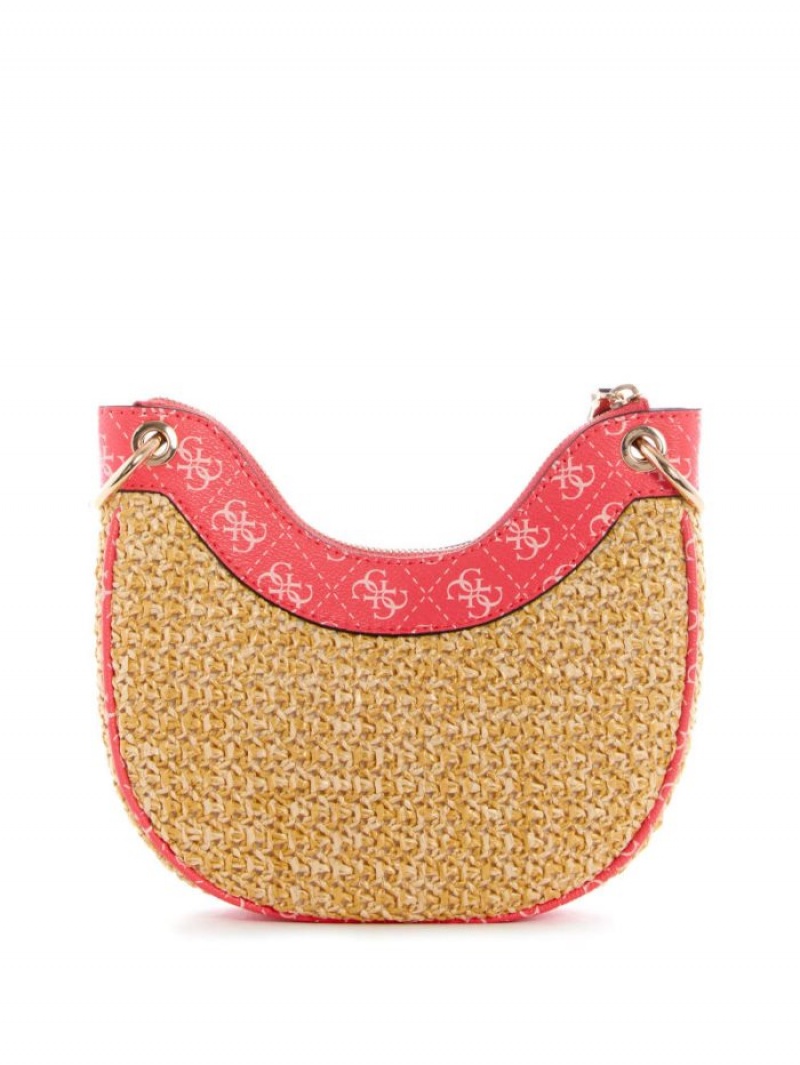 Guess Kasinta Raffia Kadın Mini Çanta Açık Mavi | 94861YJTW