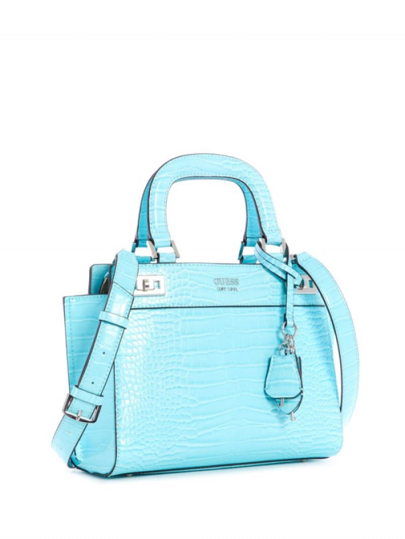 Guess Katey Girlfriend Kadın Satchel Çanta Açık Turkuaz | 39418ZELV
