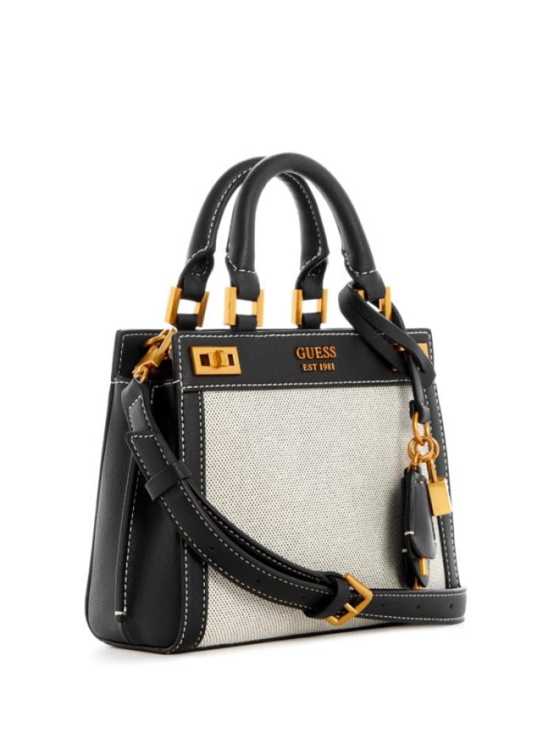 Guess Katey Kanvas Kadın Satchel Çanta Mavi | 80591BZGK