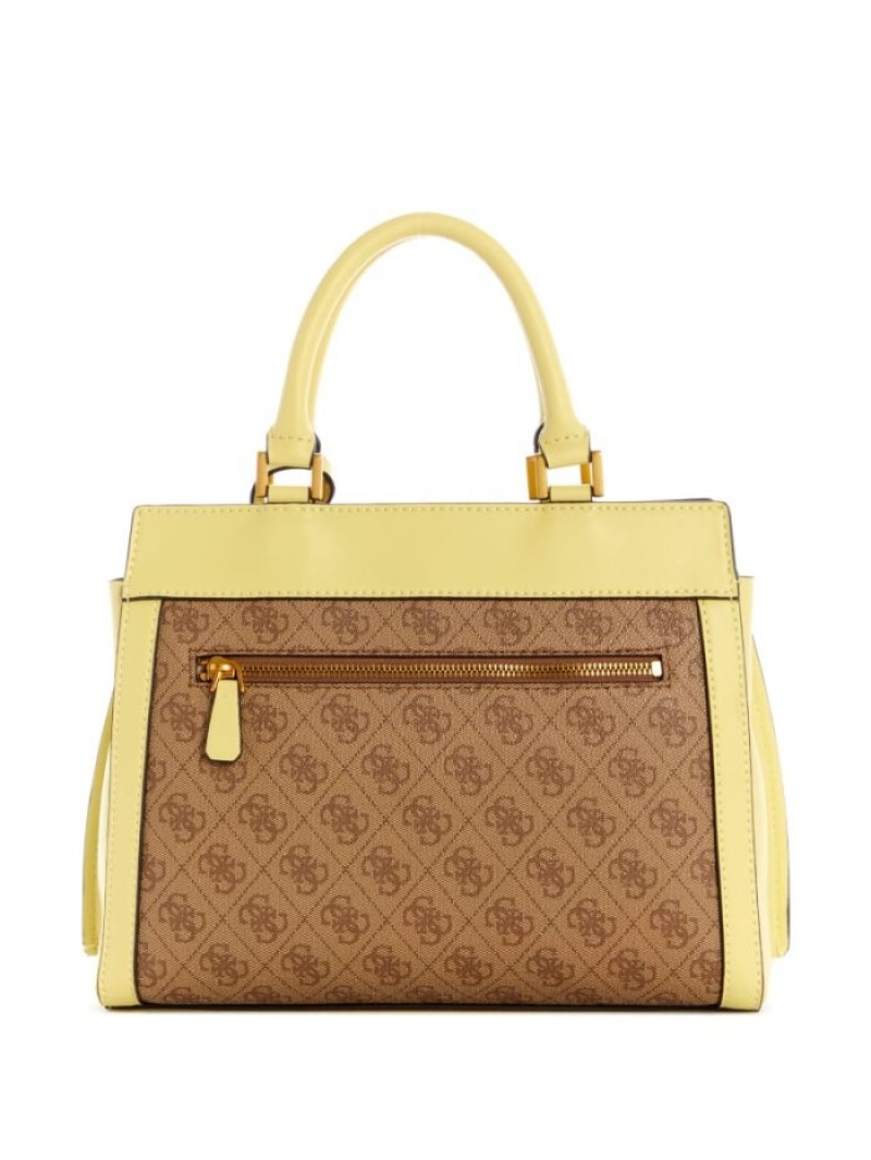 Guess Katey Luxury Kadın Satchel Çanta Limon | 64819VMOC
