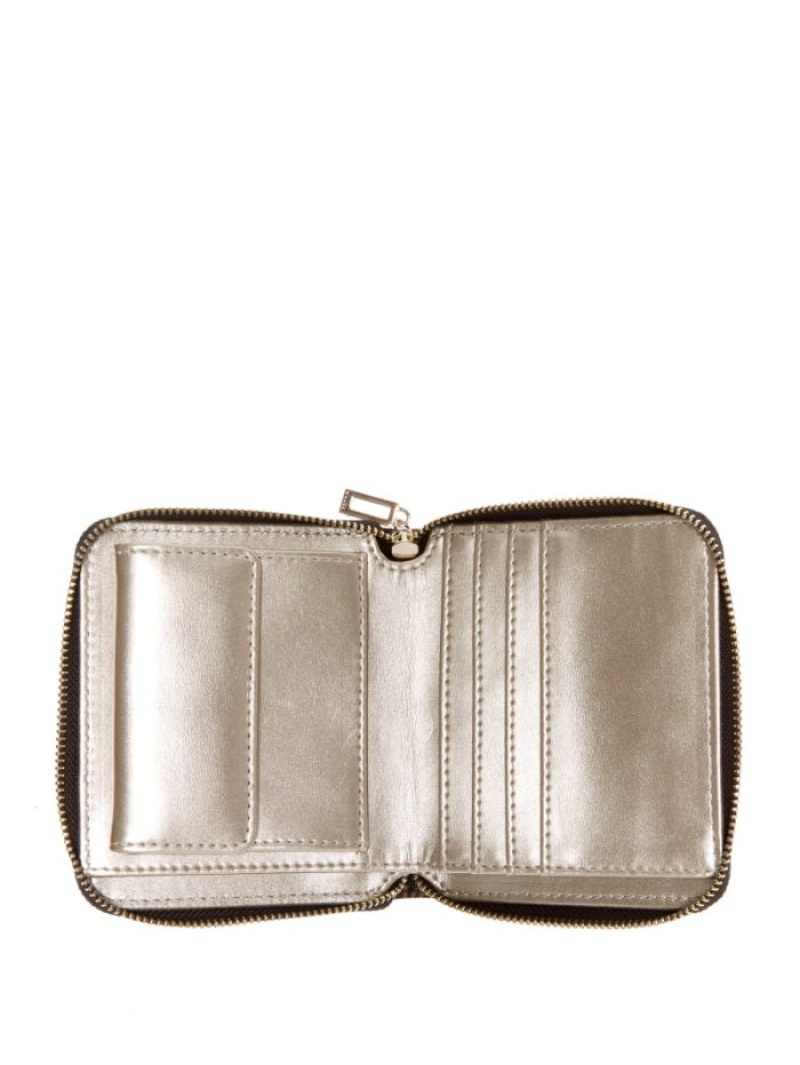 Guess Katey Small Zip-Around Kadın Satchel Çanta Bordo | 73680WOCE