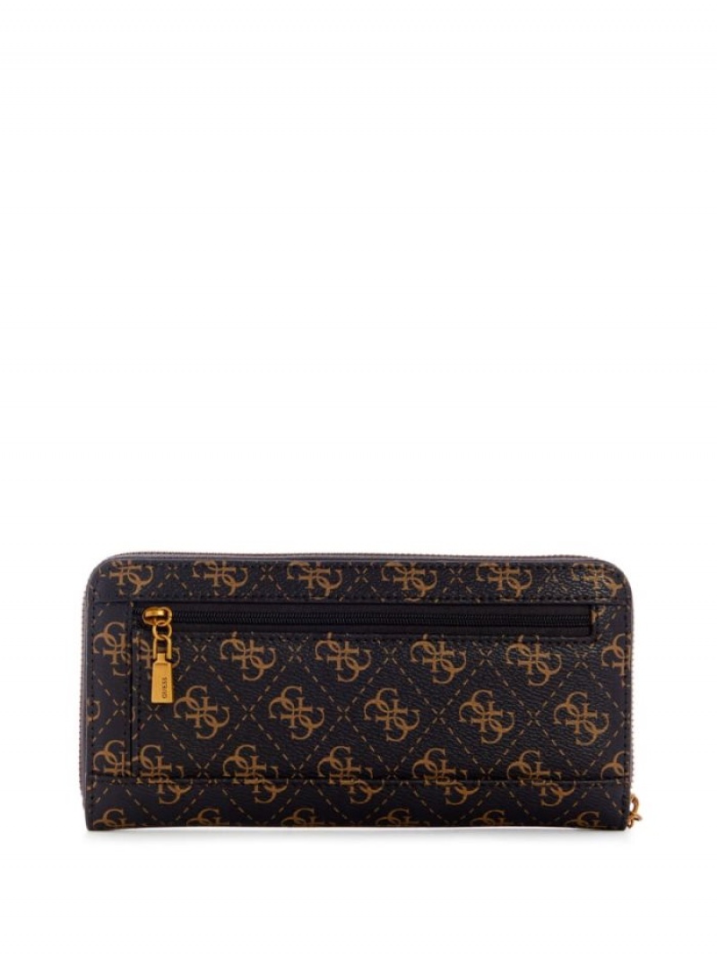 Guess Katey Zip-Around Kadın Cüzdan Kahverengi | 96021YGRS