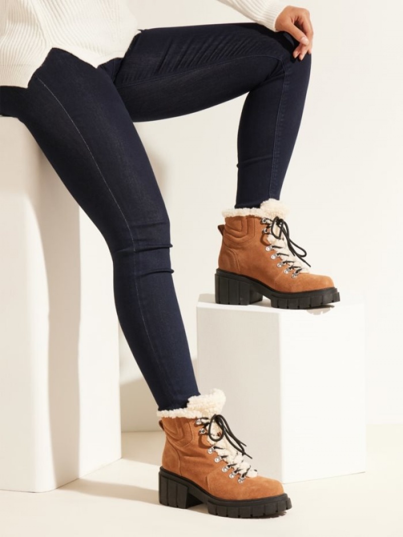 Guess Kiele Sherpa-Astar Hiker Kadın Bot Haki | 28940PFWK