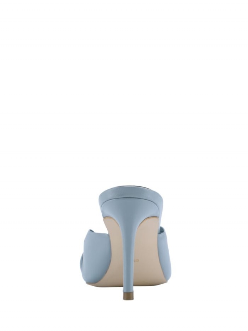 Guess Knot Front Pointed Burunlu Kadın Mule Ayakkabı Mavi | 30624QTGK