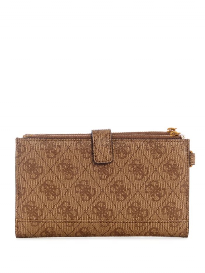 Guess Kristle Zip Organizer Kadın Cüzdan Kahverengi | 67203RGWO