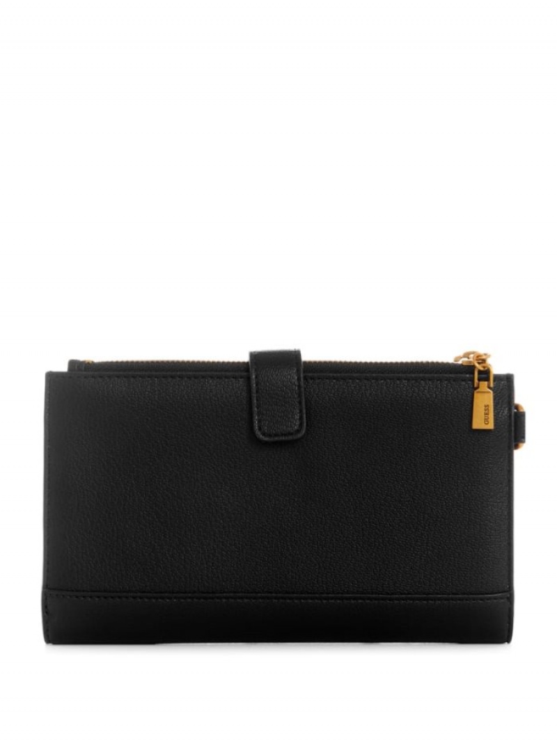Guess Kristle Zip Organizer Kadın Cüzdan Siyah | 02198FMSV