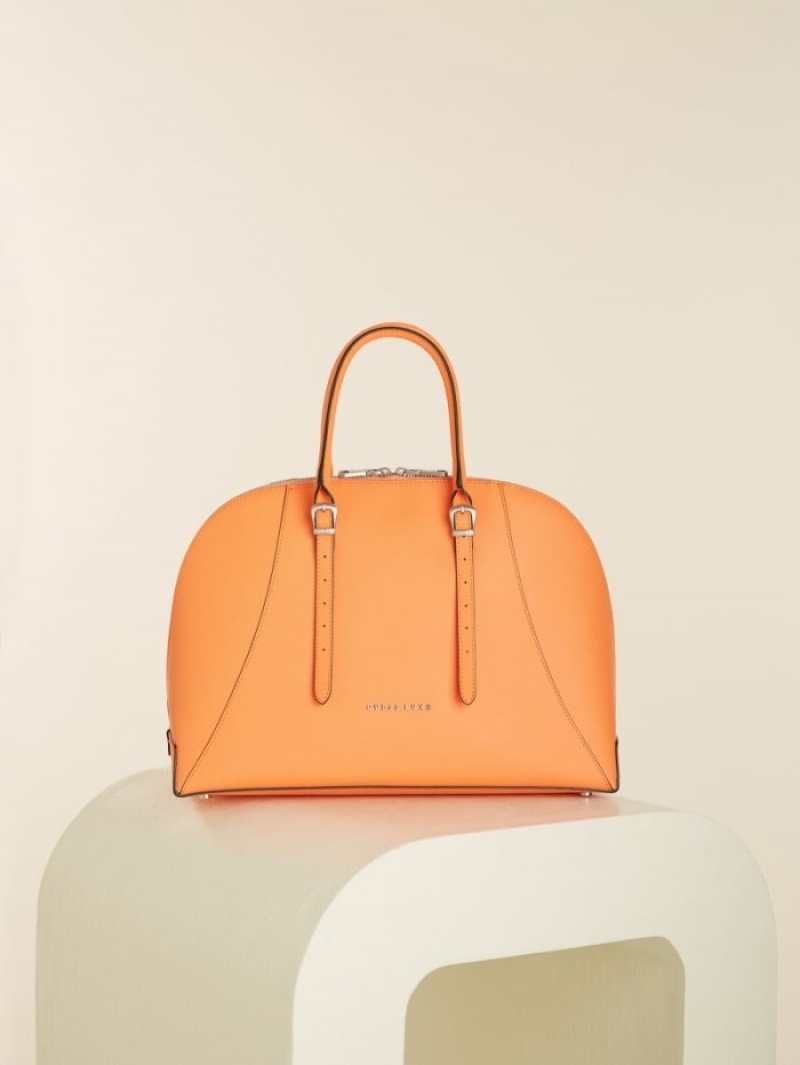 Guess Lady Luxe Dome Kadın Satchel Çanta Turuncu | 15780NKIY