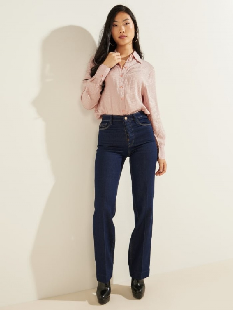 Guess Lola Logo Kadın Üstler Mor | 16720KNFY