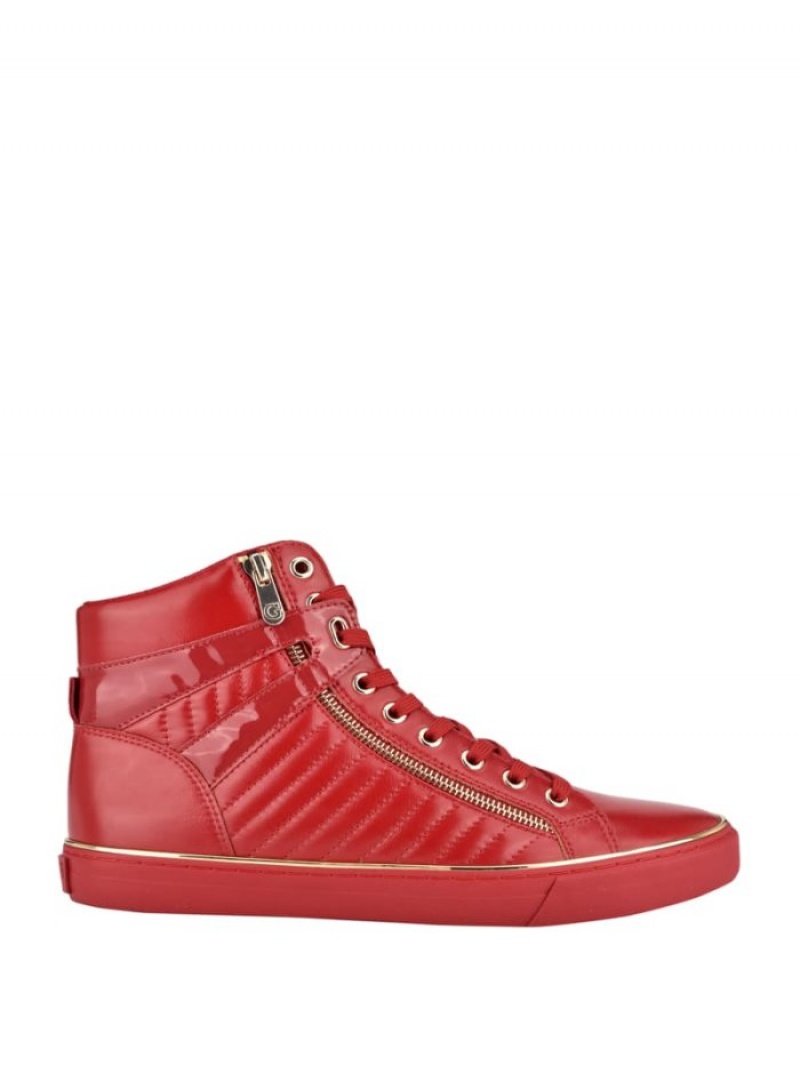 Guess Million High-Top Erkek Spor Ayakkabı Kırmızı | 92517EGON