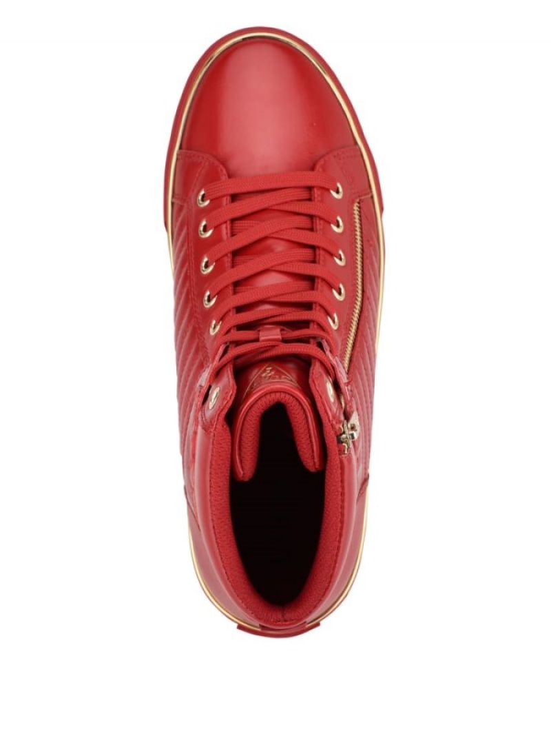 Guess Million High-Top Erkek Spor Ayakkabı Kırmızı | 92517EGON