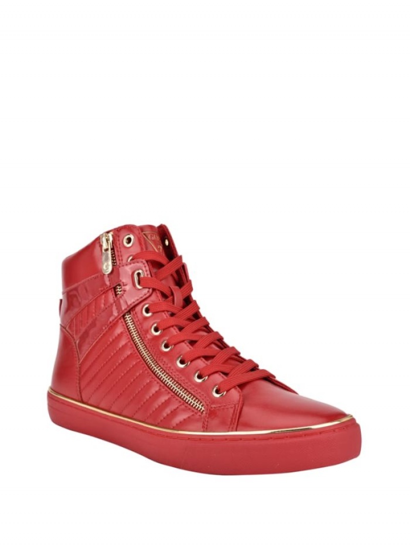 Guess Million High-Top Erkek Spor Ayakkabı Kırmızı | 92517EGON