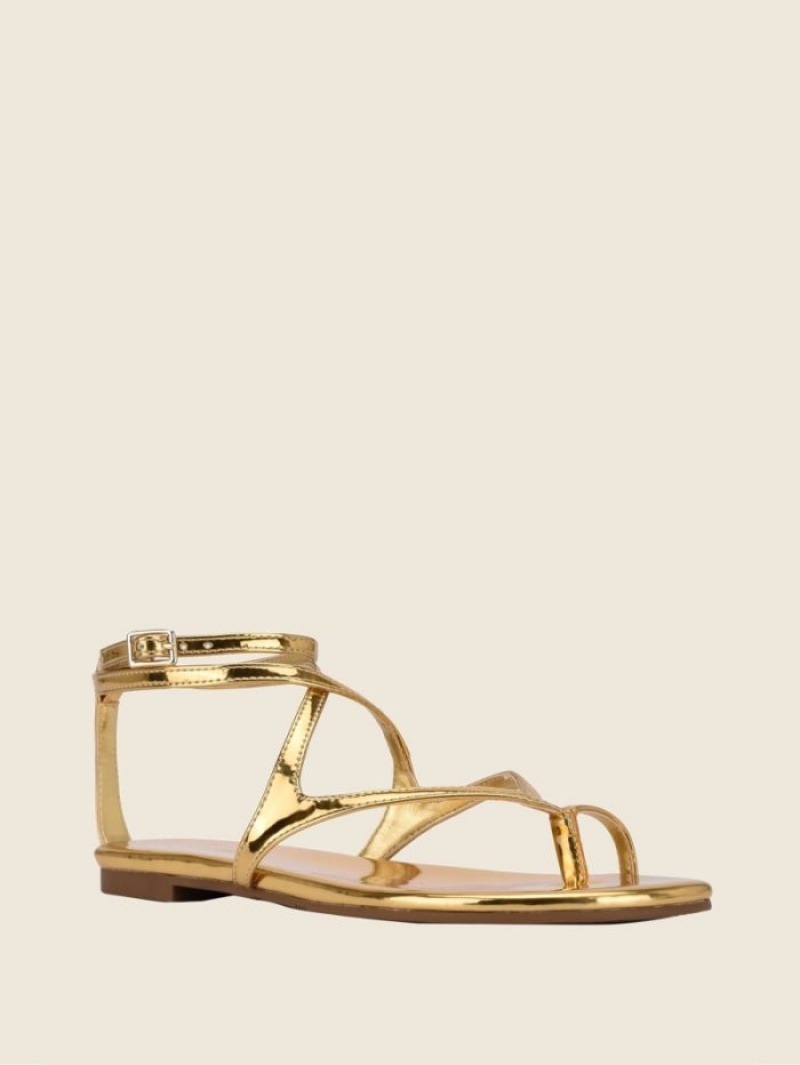 Guess Nalanie Askısı Kadın Sandalet Altın | 42687CMDA