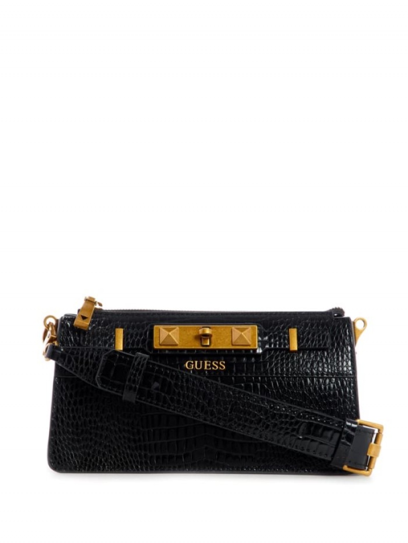 Guess Raffie Kadın Çapraz Askılı Çanta Siyah | 02531SKFO