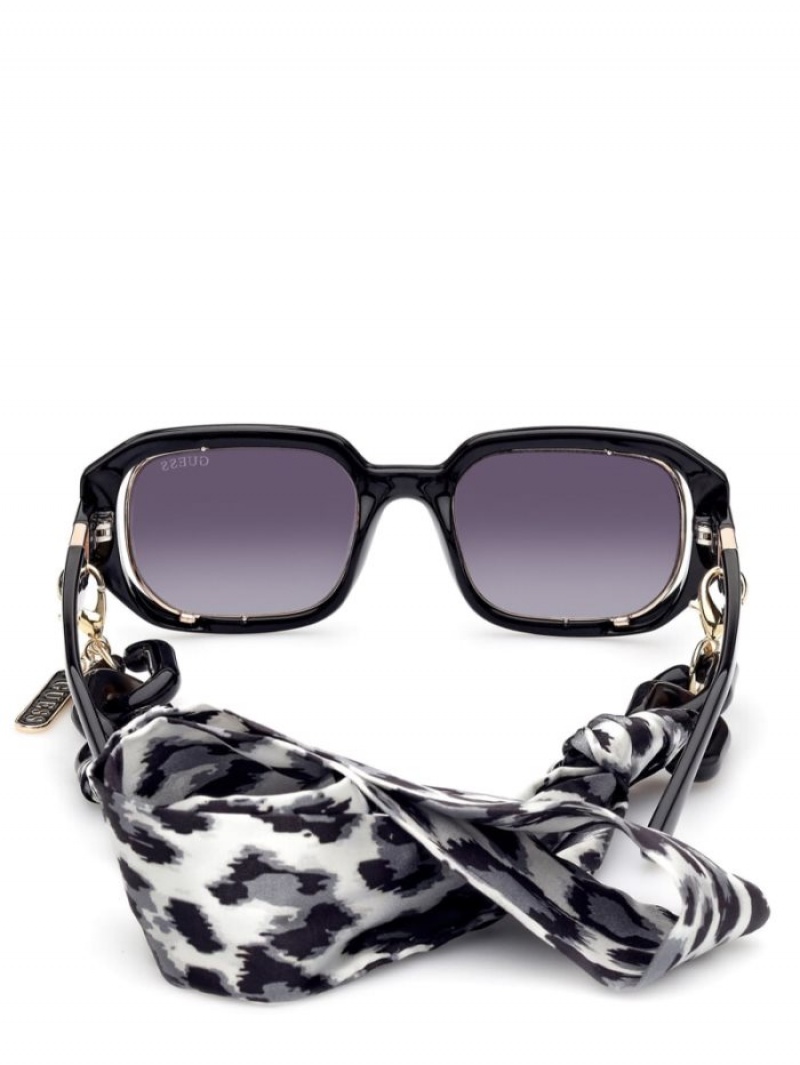 Guess Rectangle Kadın Güneş Gözlüğü Gümüş | 59267TECO