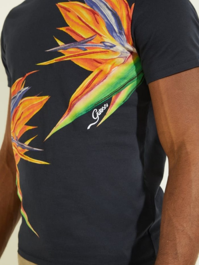 Guess Ritchie Tee Erkek Tişört Mavi | 51624FQUL