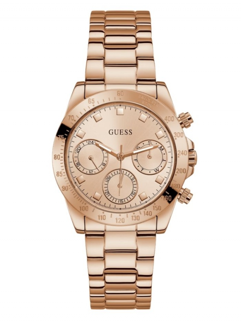 Guess Rose Gold-Tone Çok Işlevli Kadın Saat Pembe Altın | 96215BGOS