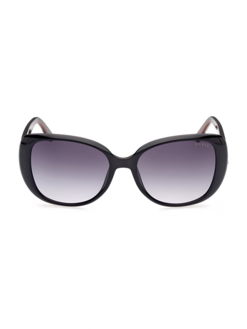 Guess Round-Square Kadın Güneş Gözlüğü Gümüş | 81972KEOF