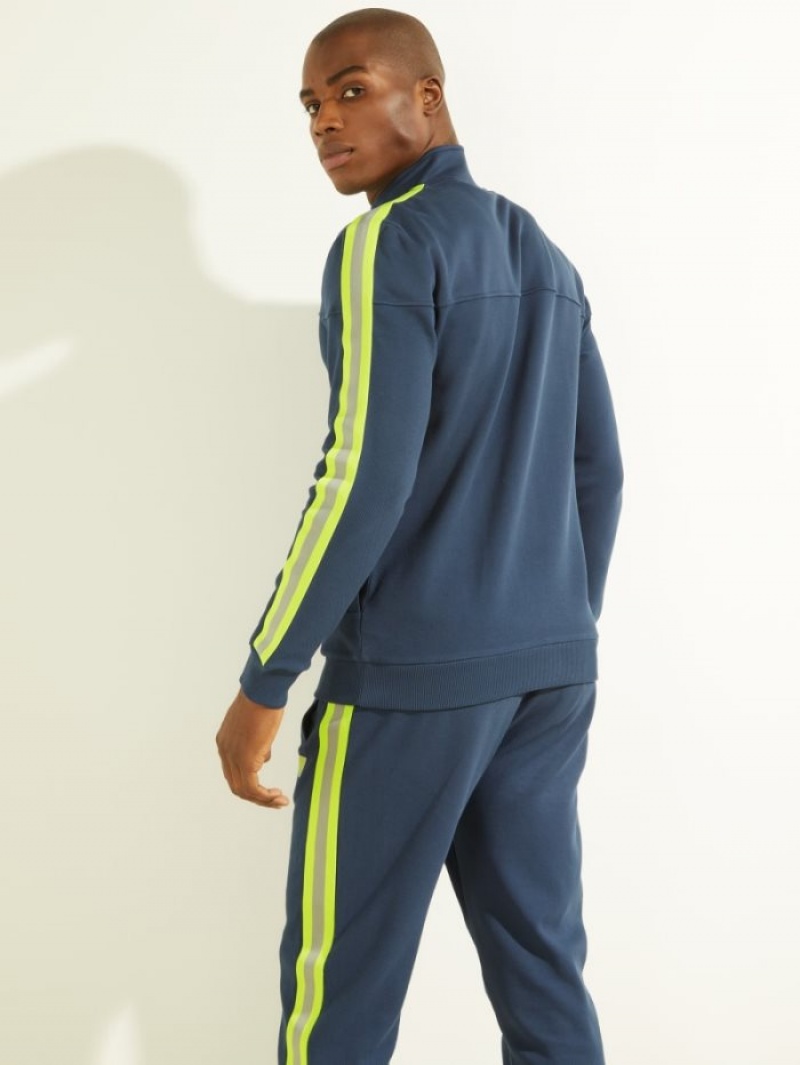 Guess Russel Parça Erkek Ceket Mavi | 80396ZGJU
