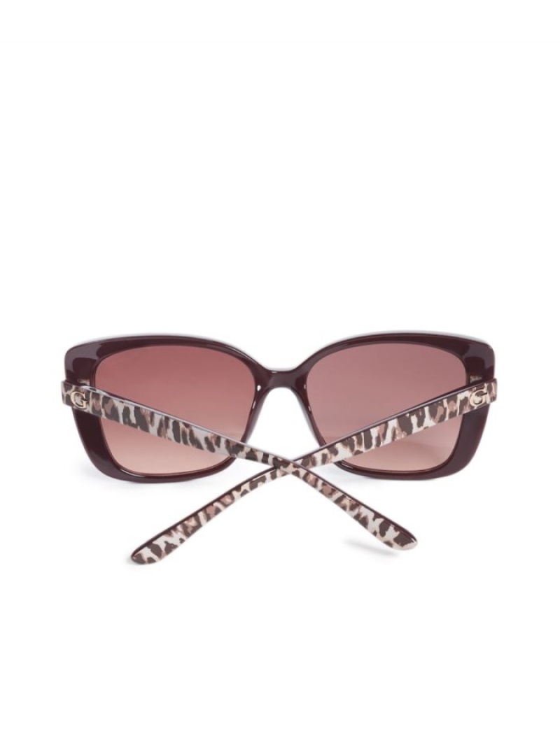 Guess Scarlett Square Kadın Güneş Gözlüğü Pembe Altın | 69802OFUX