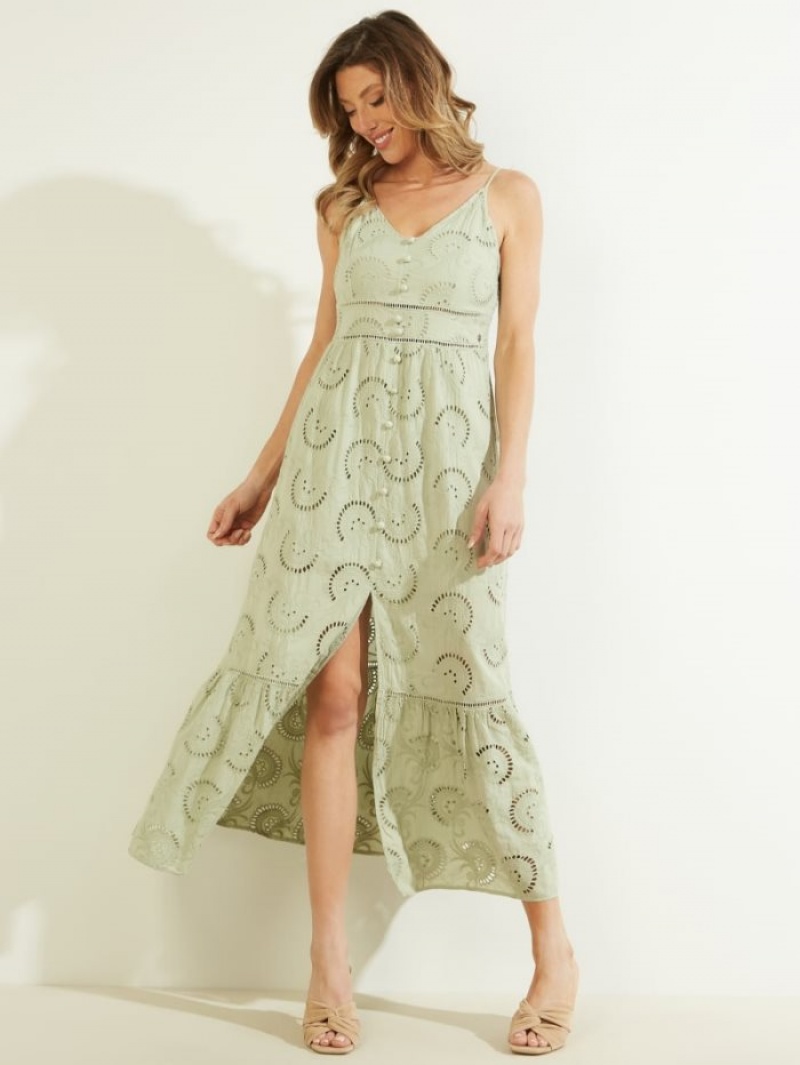 Guess Serafina Kadın Elbise Açık Yeşil | 52043FGQH