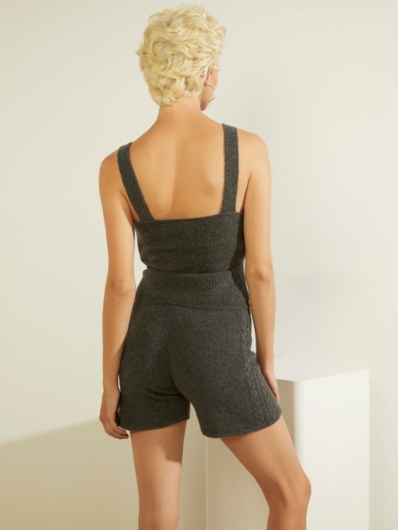 Guess Serena Nervürlü Tank Kadın Kazak Gri | 28950BNPR