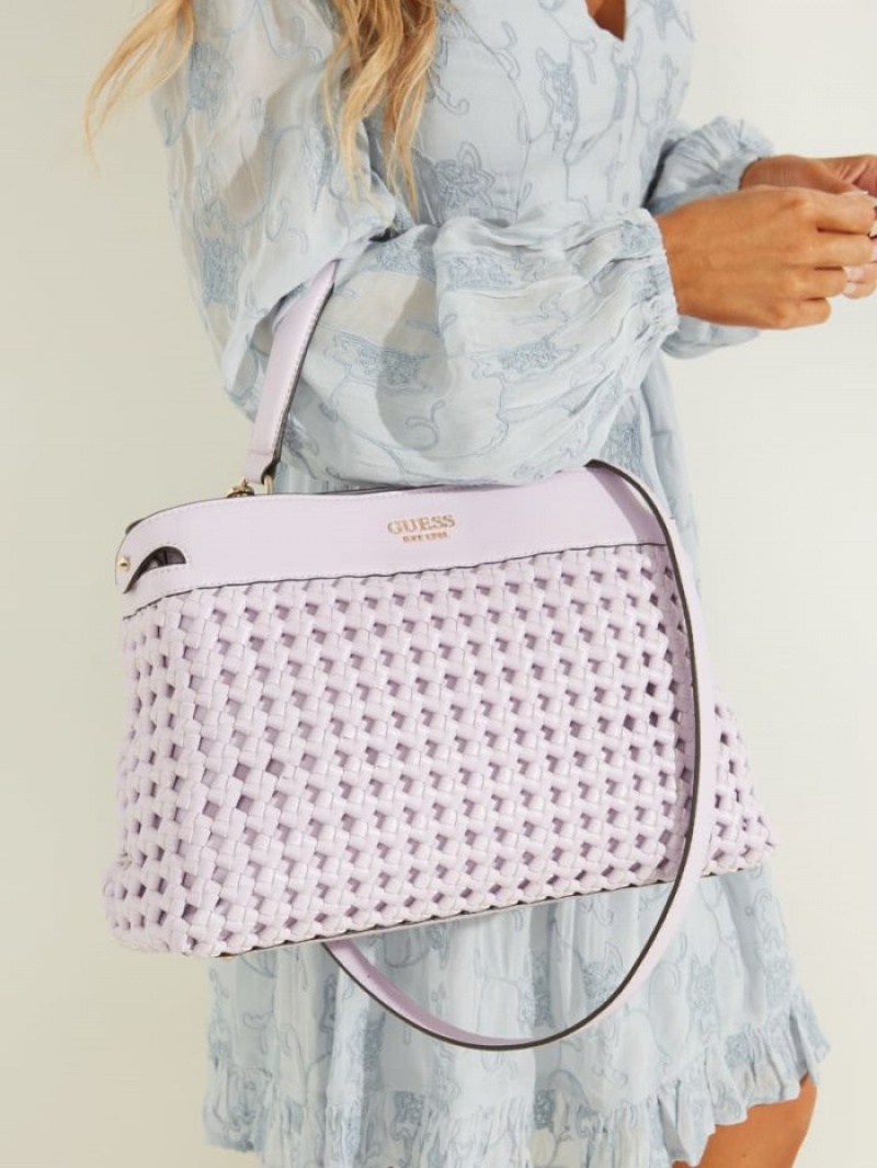 Guess Sicilia Kadın Satchel Çanta Mor | 74905DPYH