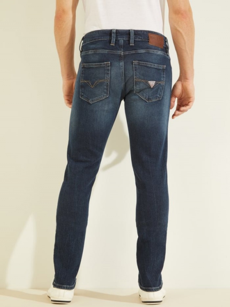 Guess Slim Tapered Erkek Pantolon Mavi | 98102DOSQ