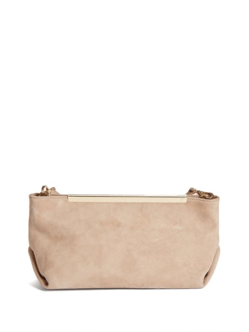 Guess Soft Süet Deri Clutch Kadın El Çantası Pembe | 89465NBPL
