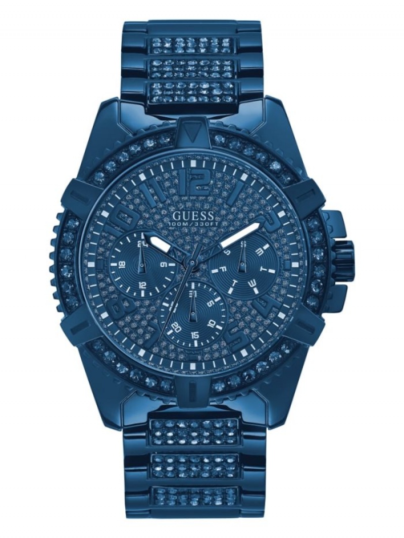 Guess Spor Çok Işlevli Erkek Saat Mavi | 68019SWKD
