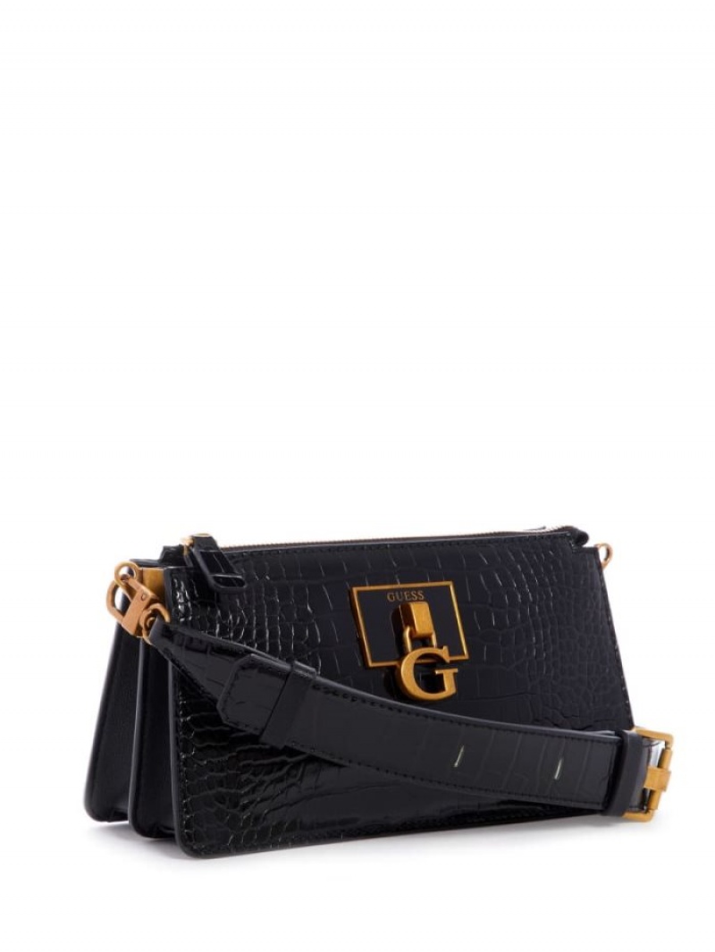 Guess Stephi Kadın Çapraz Askılı Çanta Siyah | 82379WLGH