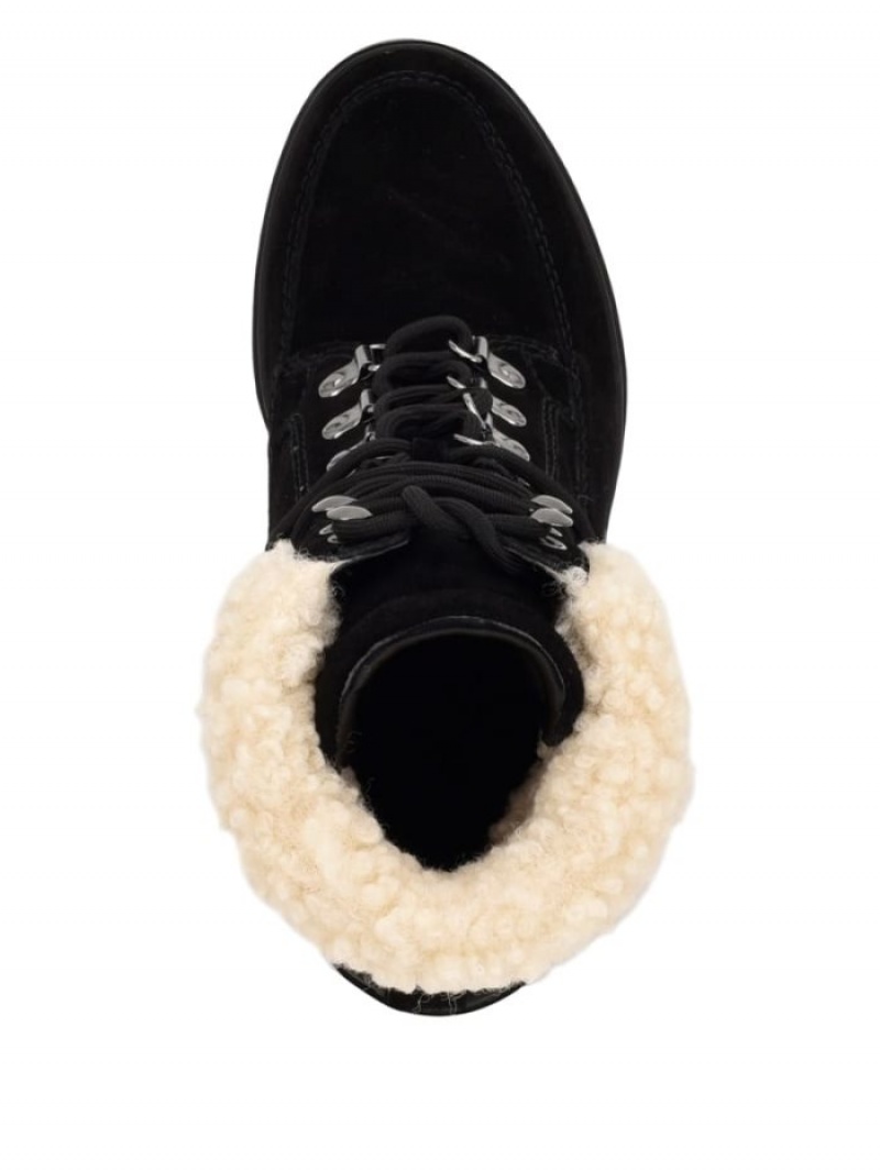 Guess Taanya Sherpa-Trim Wedge Kadın Bot Siyah | 10963XZER