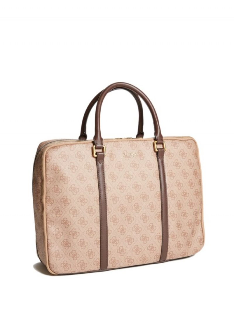 Guess Vezzola Kadın Omuz Çantası Kahverengi | 85236QHDX