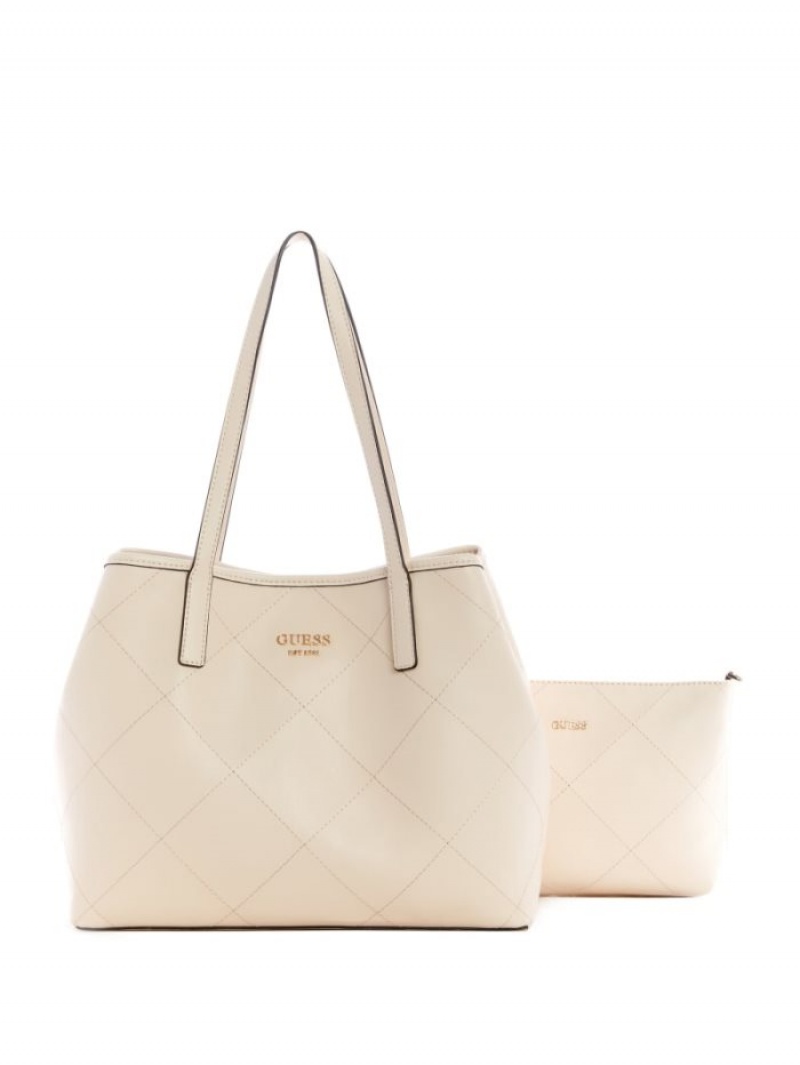 Guess Vikki Kapitone Kadın Tote Çanta Gri | 91246MOAD