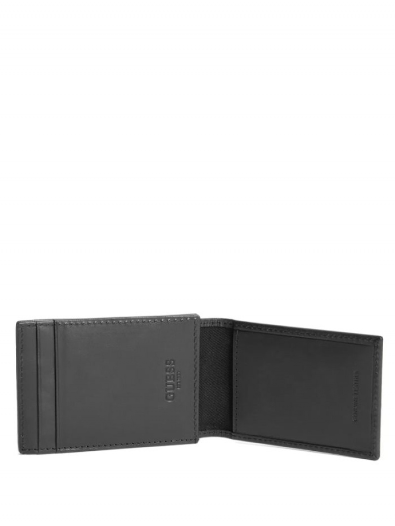 Guess West Geniş Magnetic Erkek Çanta Siyah | 58096NOYM