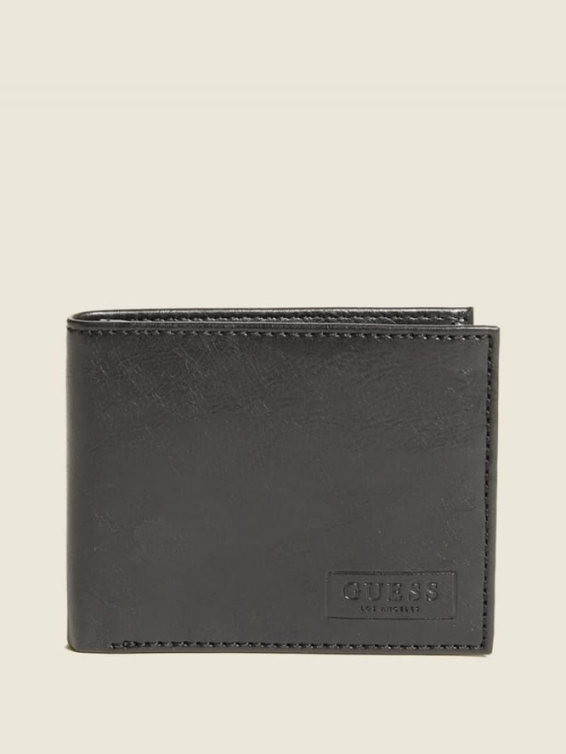 Guess West Passport Case Erkek Çanta Siyah | 25986NYUE